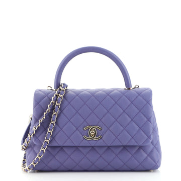 Chanel Coco Top Handle Bag Quilted Caviar Small