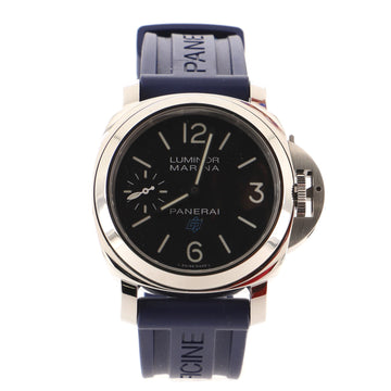 Panerai Luminor Marina Logo Manual Watch Stainless Steel and Canvas 44