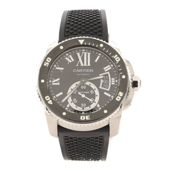 Cartier Calibre de Cartier Automatic Watch Stainless Steel and Rubber 41