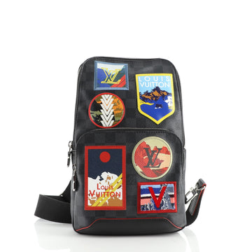 Louis Vuitton Avenue Sling Bag Alps Patches Damier Graphite