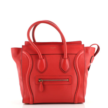 Celine Luggage Bag Grainy Leather Micro
