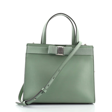 Salvatore Ferragamo Vara Bow Top Handle Convertible Tote Leather Medium