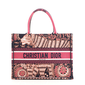 Christian Dior Book Tote Embroidered Canvas Small