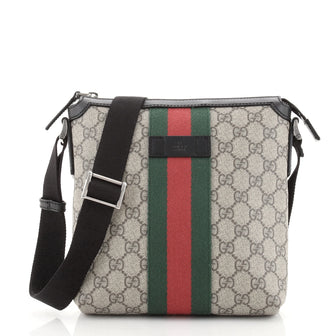 Gucci Web Messenger Bag GG Coated Canvas Small