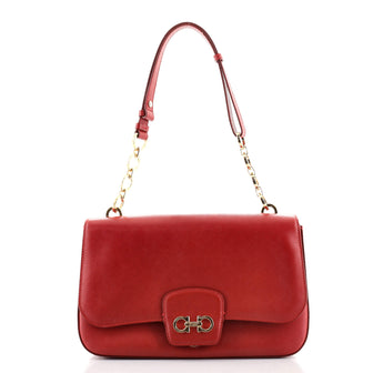 Salvatore Ferragamo Rory Chain Shoulder Bag Saffiano Leather