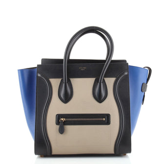 Celine Tricolor Luggage Bag Leather Mini