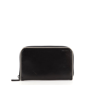 Prada Zip Organizer Wallet Soft Calf