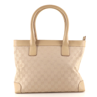 Gucci Open Tote GG Canvas and Leather Large
