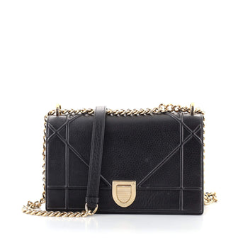 Christian Dior Diorama Flap Bag Grained Calfskin Medium