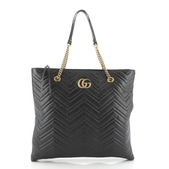 Gucci GG Marmont Zip Tote Matelasse Leather Large