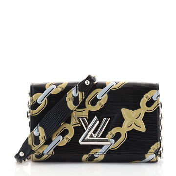 Louis Vuitton Twist Chain Wallet Chain Flower Print Epi Leather