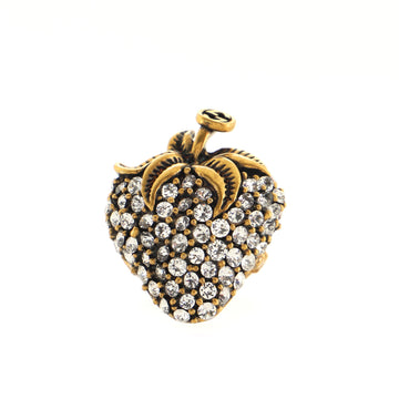 Gucci Strawberry Ring Metal with Crystals