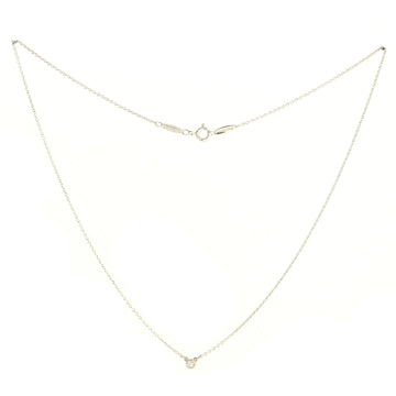 Tiffany & Co. Elsa Peretti Diamonds By The Yard Pendant Necklace Sterling Silver with Diamond .03CT