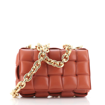 Bottega Veneta Cassette Chain Crossbody Bag Padded Maxi Intrecciato Leather