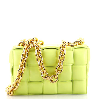 Bottega Veneta Cassette Chain Crossbody Bag Padded Maxi Intrecciato Leather