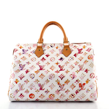Louis Vuitton Speedy Handbag Monogram Watercolor Aquarelle 35