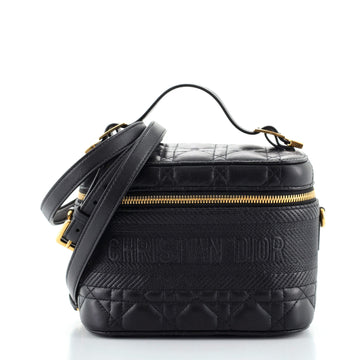 Christian Dior DiorTravel Convertible Vanity Case Cannage Quilt Lambskin Small