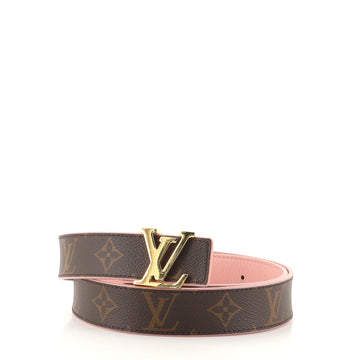 Louis Vuitton LV Initiales Reversible Belt Monogram Canvas and Leather Medium