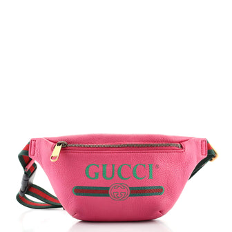 Gucci Logo Belt Bag Printed Leather Small