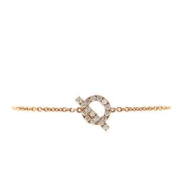 Hermes Finesse Bracelet 18K Rose Gold and Diamonds