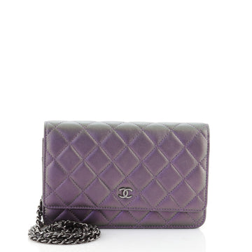 Chanel Wallet on Chain Quilted Iridescent Lambskin