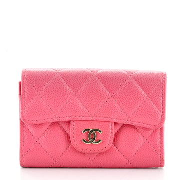 Chanel Classic Flap Card Case Quilted Caviar