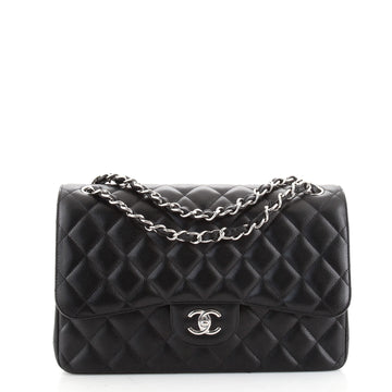 Chanel Classic Double Flap Bag Quilted Caviar Jumbo