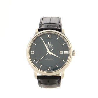 Omega De Ville Prestige Co-Axial Chronometer Automatic Watch Stainless Steel and Alligator 39