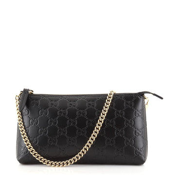 Gucci Chain Wristlet Wallet Guccissima Leather