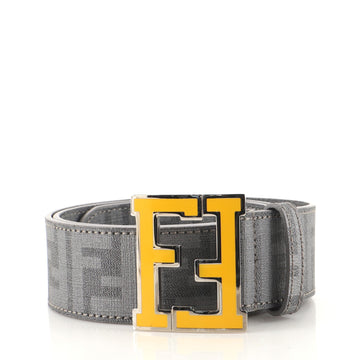 Fendi FF Buckle Belt Zucca Coated Canvas Wide