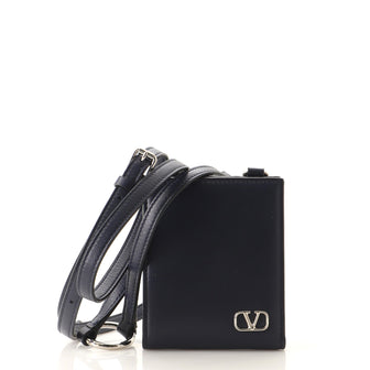 Valentino Vlogo Lanyard Pouch Leather