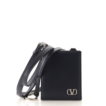 Valentino Vlogo Lanyard Pouch Leather