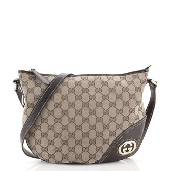 Gucci Britt Half Moon Hobo GG Canvas
