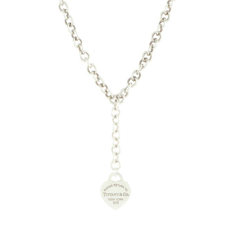 Tiffany & Co. Return To Tiffany Heart Tag Drop Necklace Sterling Silver