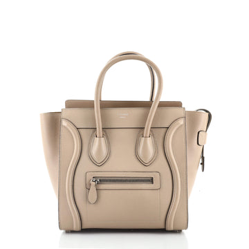 Celine Luggage Bag Grainy Leather Mini