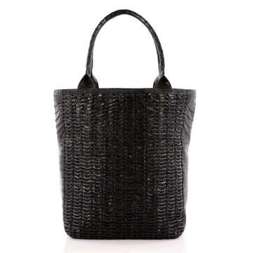 Nancy Gonzalez Shopping Tote Interwoven Crocodile Large