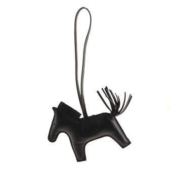 Hermes So Black GriGri Rodeo Bag Charm Leather MM