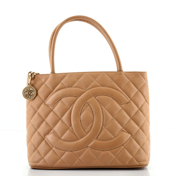 Chanel Medallion Tote Quilted Caviar