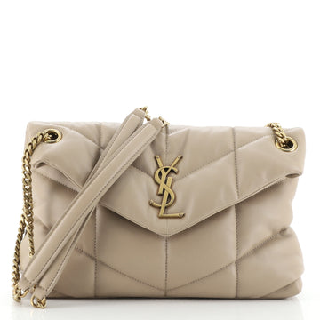 Saint Laurent LouLou Puffer Shoulder Bag Quilted Leather Small