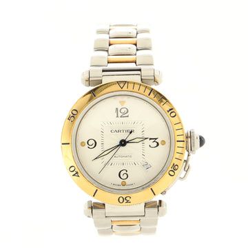 Cartier Pasha de Cartier Automatic Watch Stainless Steel and Yellow Gold 38