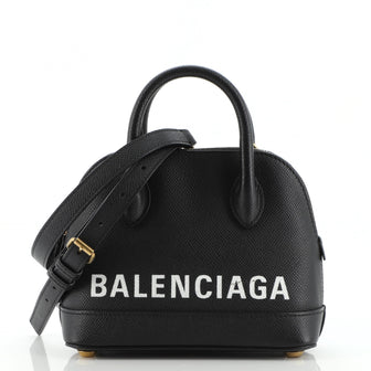 Balenciaga Logo Ville Bag Leather XXS