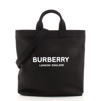 Burberry Logo Convertible Tote Nylon Large