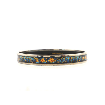 Hermes Capitales Bangle Bracelet Printed Enamel Narrow