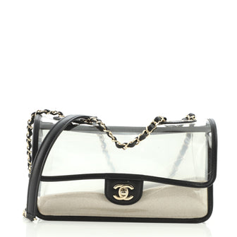 Chanel Sand By The Sea Flap Bag PVC with Lambskin Medium