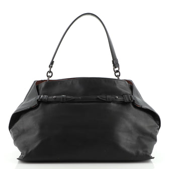 Bottega Veneta Belted Double Sided Top Handle Bag Leather Medium