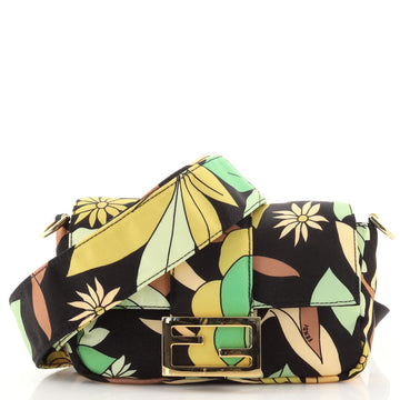 Fendi Baguette Convertible Belt Bag Printed Nylon Mini