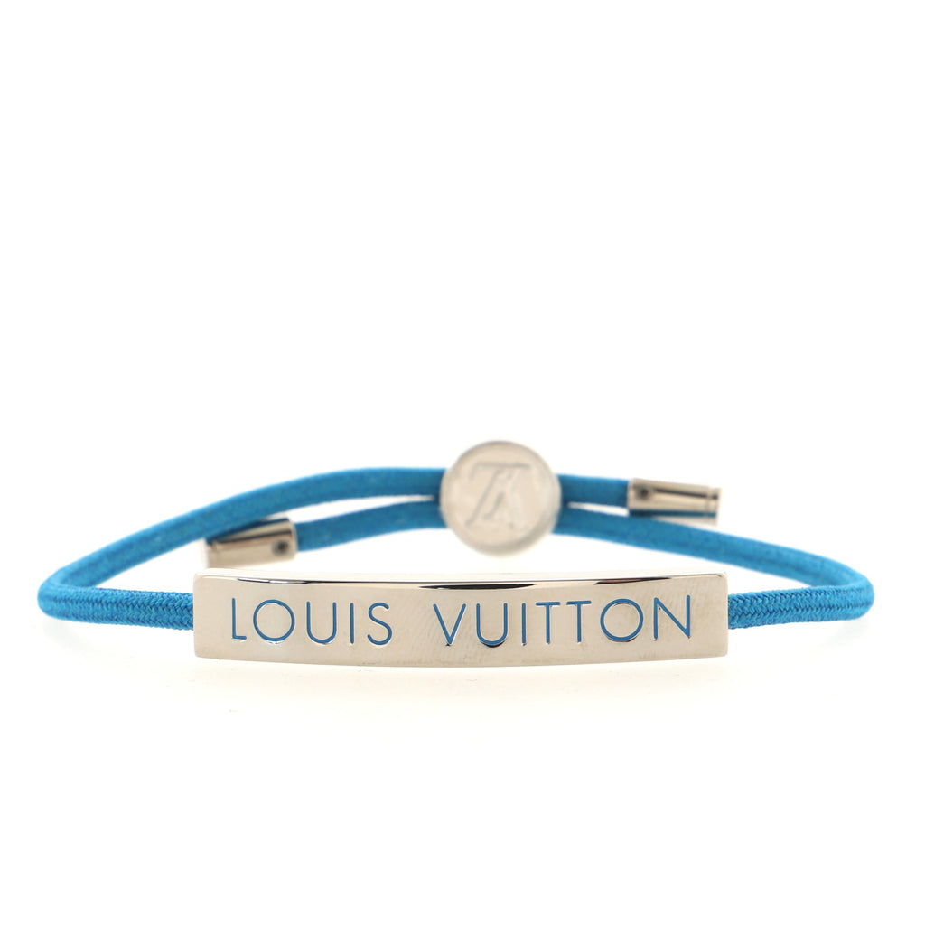 Louis Vuitton Space LV Bracelet Metal and Cord Blue 93279212
