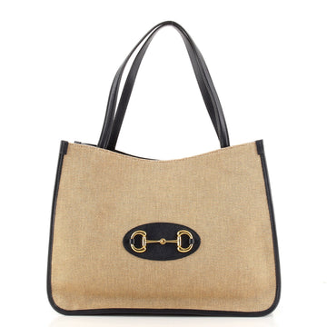 Gucci 1955 Horsebit Tote Canvas and Leather Medium