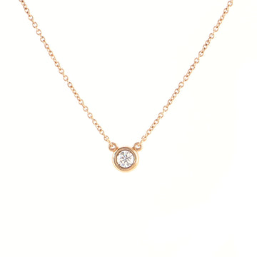 Tiffany & Co. Elsa Peretti Diamonds By The Yard Pendant Necklace 18K Rose Gold and Diamond 0.17CT