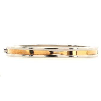 Bvlgari B.Zero1 Hinged Bangle Bracelet 18K Rose Gold and Stainless Steel 5.5mm
